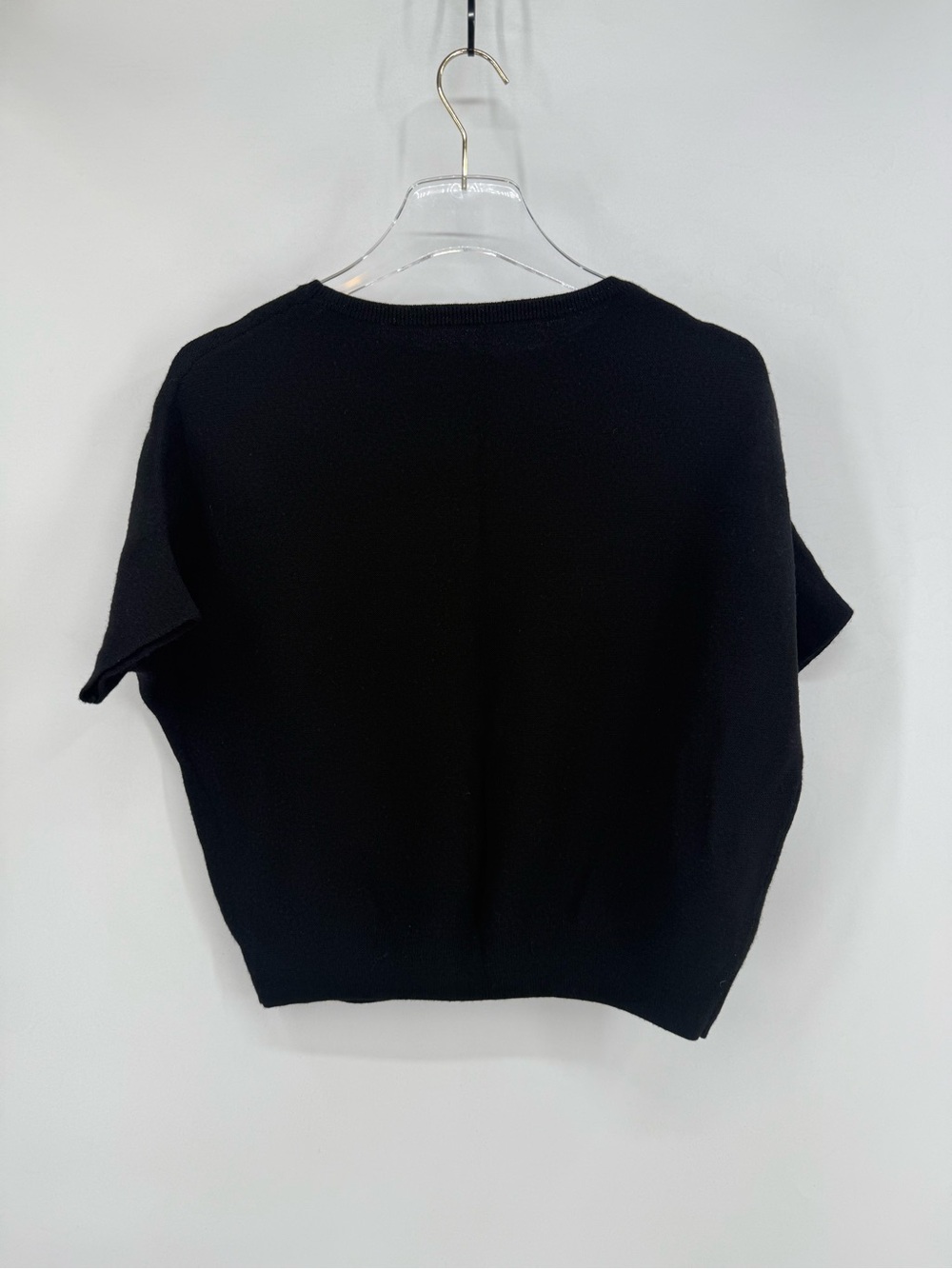 THE RESET R LABEL Black Knit  Cocoon Top Sweater 100% Wool Size medium